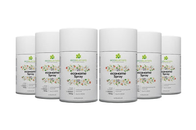 Maxi-Set: Sprühautomat + 6x 250ml EcoHome Spray + Batterien