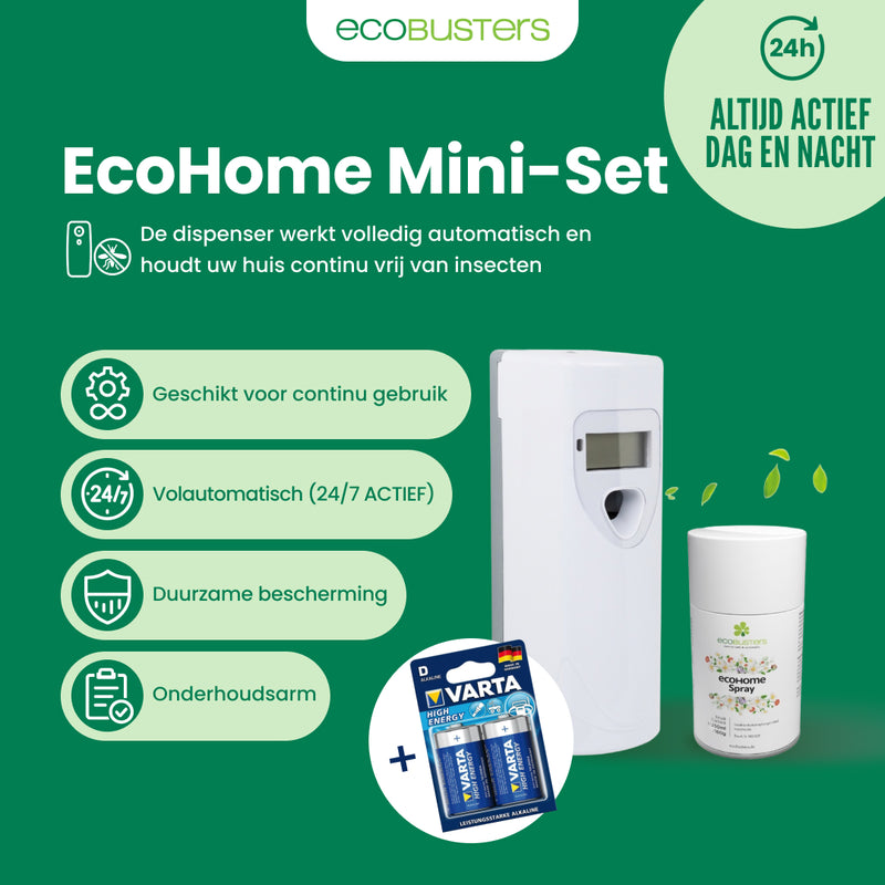 Ecobusters EcoHome Mini-Set | effectief insecten bestrijden | dispenser met 1 x spray