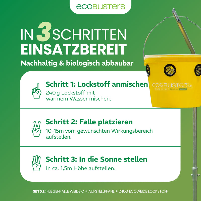 COMPACT PACK: Fliegenfalle Weide C + 240g Lockstoff