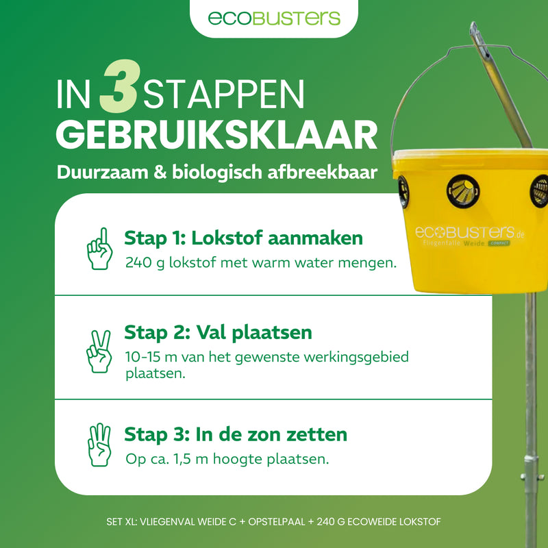 COMPACT PACK: Vliegenval Weide C+ 240g Lokstof