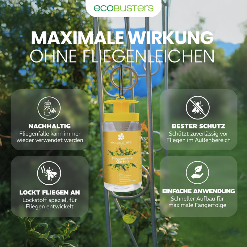 Fliegenfalle Garten + 40g Lockstoff
