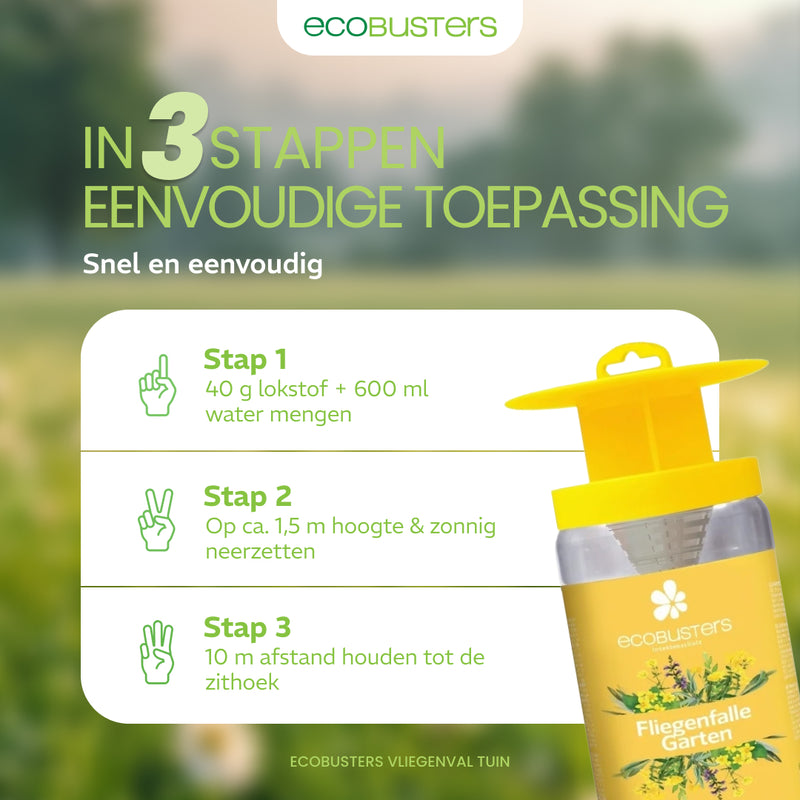 Vliegenval tuin + 40g lokmiddel